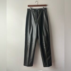 Mi It vintage hight waisted leather green‎ pants size 10